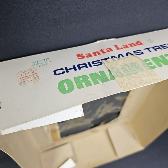 Poland Santa Land 1950s 1960s 12pcs Christmas Ornaments Blue Glass With BOX READ - Picture 16 of 16